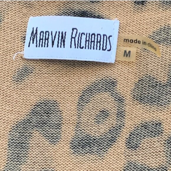 Marvin Richards Leopard Print Sleeveless Knit Dress Sz M #277T - Picture 6 of 6